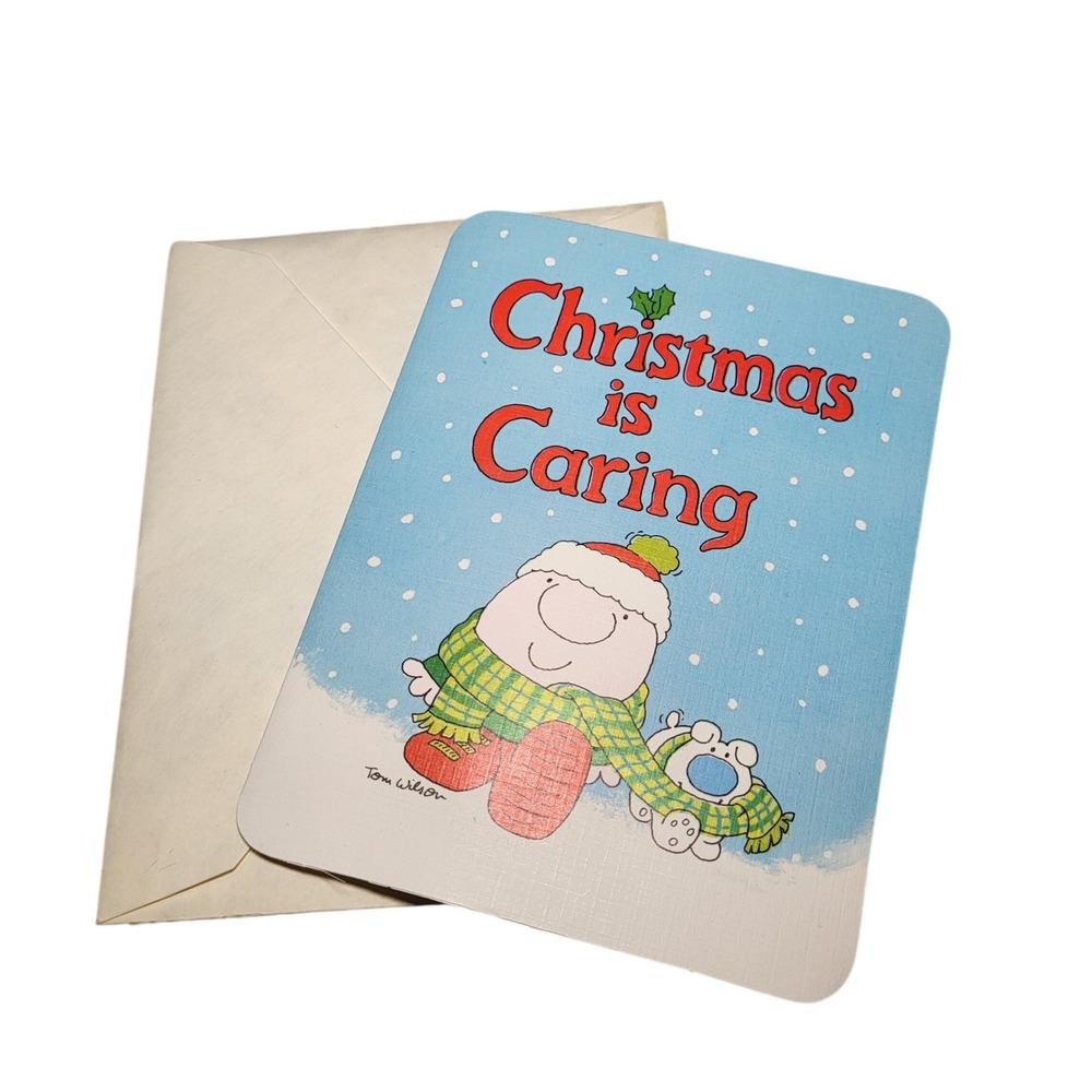Vintage 1977 Ziggy & Fuzz Christmas Card Tom Wilson American Greetings